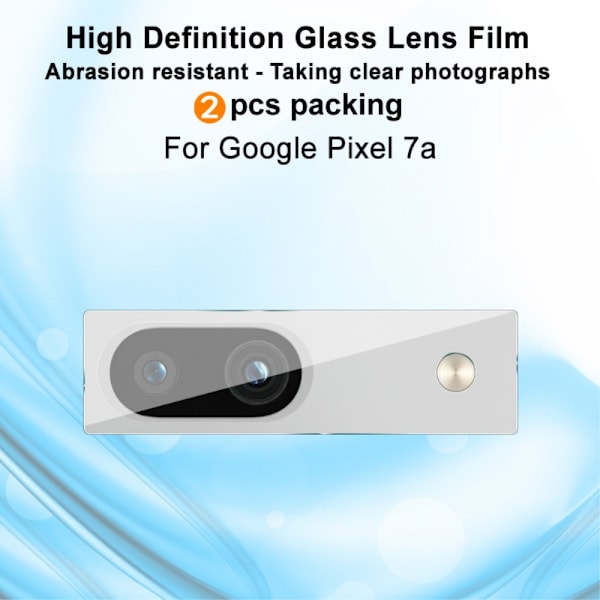 Imak 2 Pack Hærdet Glas Kamerabeskyttelse Google Pixel 7a Transparent