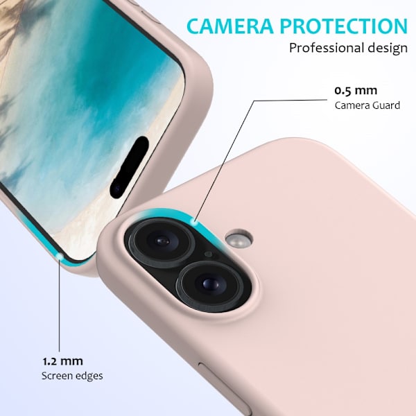 Silikonskal iPhone 16 Plus Rosa