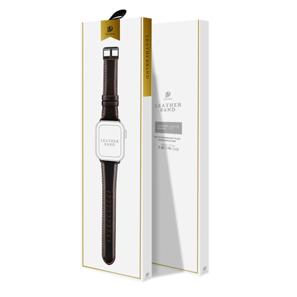 Dux Ducis Nahkainen ranneke Apple Watch Series 10 42mm Ruskea