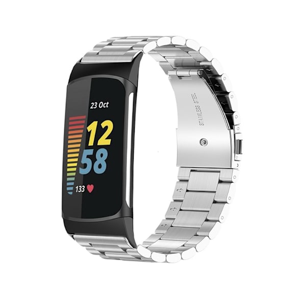 Fitbit Charge 5 -hopeametalliranneke