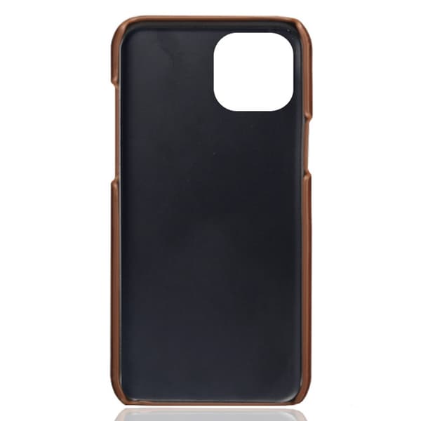 Lædercover med kortholder til iPhone 15 Plus Brun