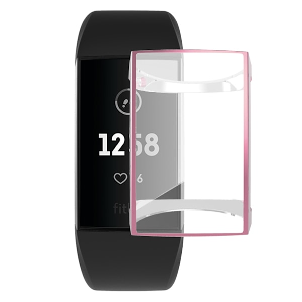 Heltäckende TPU Skal Fitbit Charge 3/4 Rosa