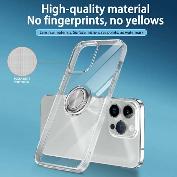 Etui med Ringholder til iPhone 15 Pro Max Transparent