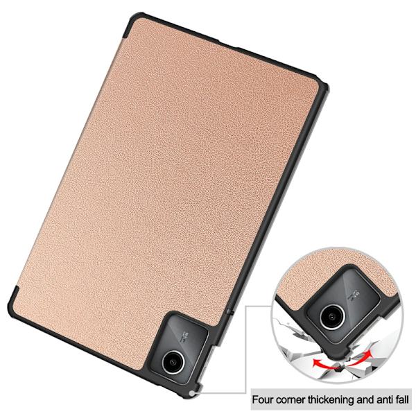 Lenovo Tab M11 -kotelo, kolminkertainen, ruusukulta