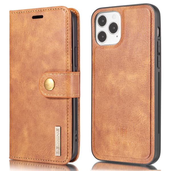 DG.MING 2-in-1 Magnet Wallet iPhone 13 Mini Cognac