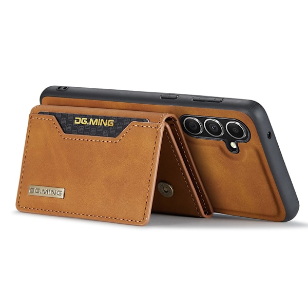 DG.MING 2 i 1 Magnetisk Kortlomme Etui Samsung Galaxy S25 Cognac