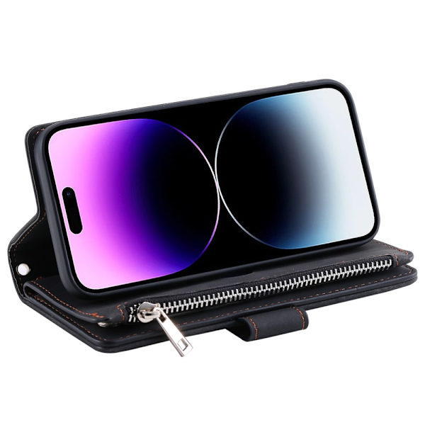 iPhone 16 Pungetui Polstret Sort