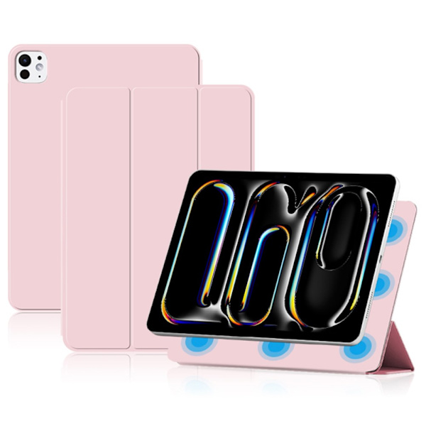 iPad Pro 11 5. generation (2024) Etui Tri-fold Magnetisk Rosa