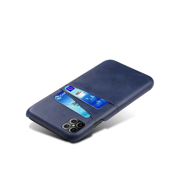 Nahkakotelo korttilokerolla iPhone 12 Pro Max Blue