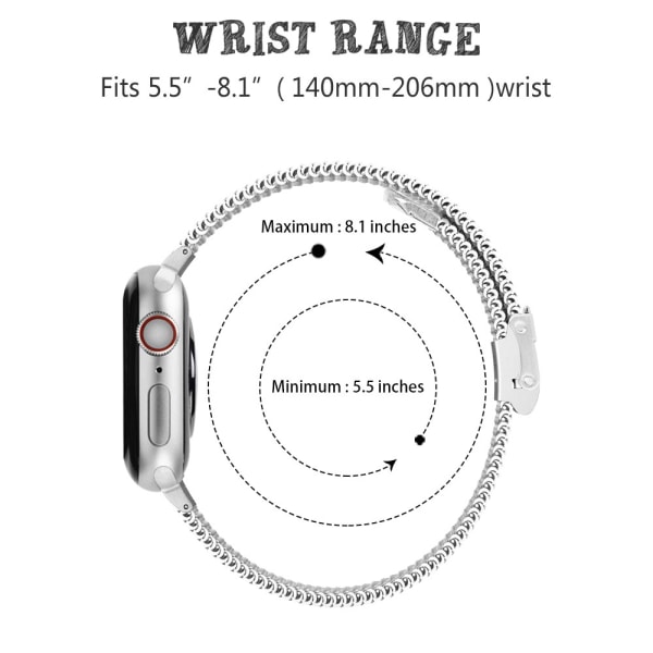 Armband Milanese Mesh Apple Watch 42mm Silver