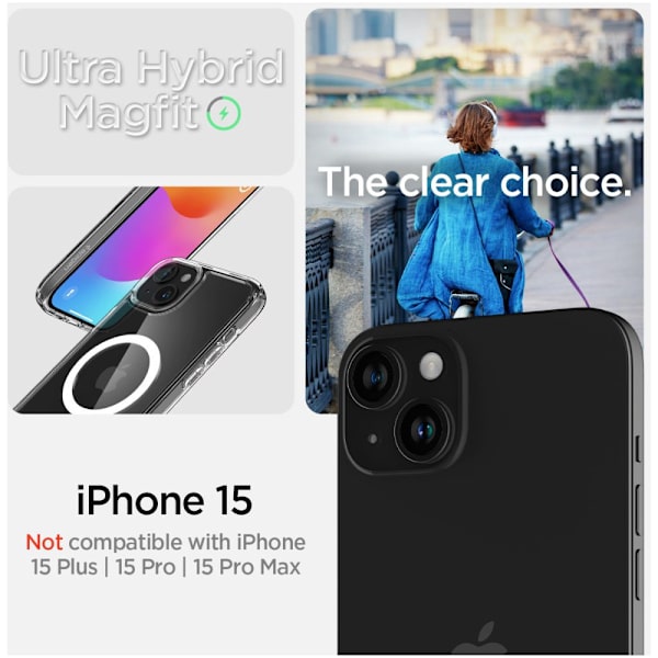 Spigen Ultra Hybrid MagSafe Cover iPhone 15 Hvid