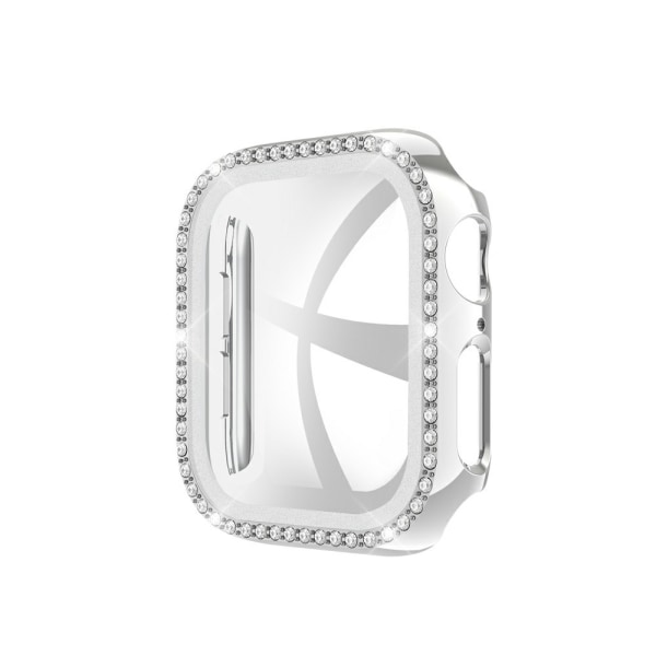 Apple Watchin 38 mm:n kuori ja näytönsuoja karkaistua lasia, hopeaa