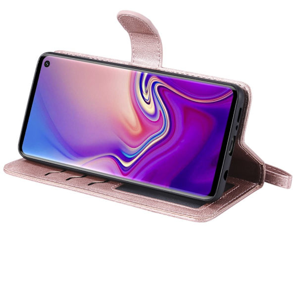 Magnetisk læderpung Samsung Galaxy S10 Roséguld