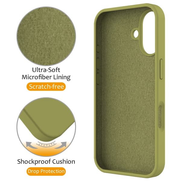 Silikonskal Kickstand MagSafe iPhone 16 Grön