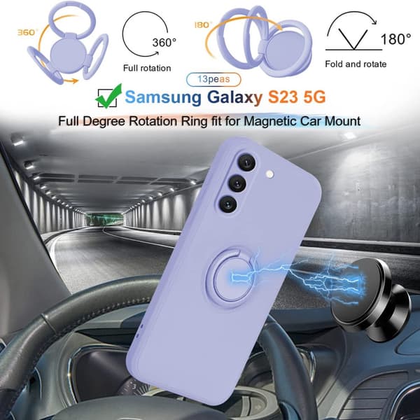 Samsung Galaxy S25 Plus Kotelo Renkaalla Lila
