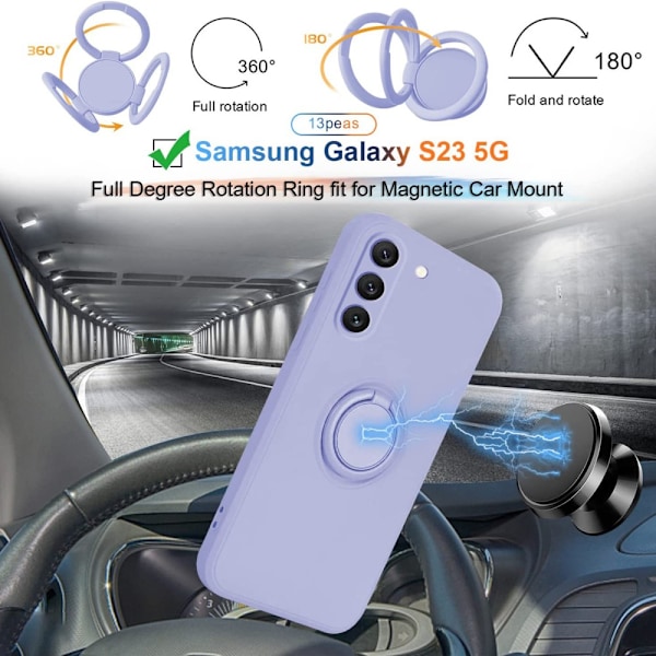 Samsung Galaxy S25 Plus Skal Med Ringhållare Lila