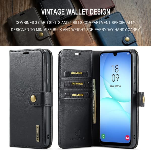 DG.MING 2-in-1 Magnet Wallet Samsung Galaxy A17 Black