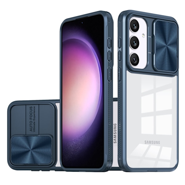 Edge-kuori Kameransuojalla Samsung Galaxy S25 Sininen