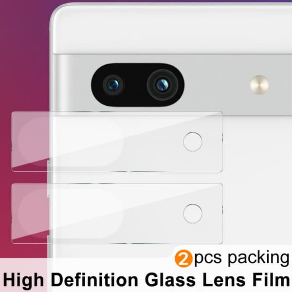 Imak 2 Pack Hærdet Glas Kamerabeskyttelse Google Pixel 7a Transparent