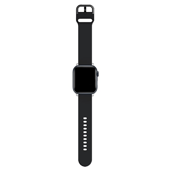 Blødt Silikonarmbånd Apple Watch Series 10 46mm Sort