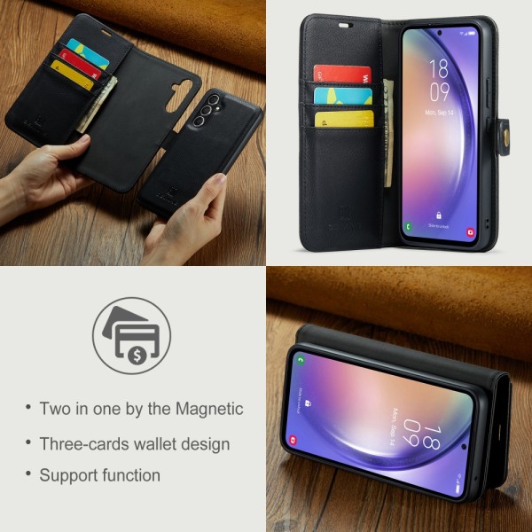 DG.MING 2-i-1 Magnet Pung Samsung Galaxy A54 Sort