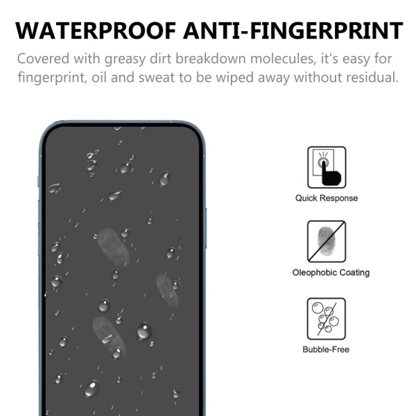 Fuld dækkende hærdet glas skærmbeskytter iPhone 13/13 Pro Sort