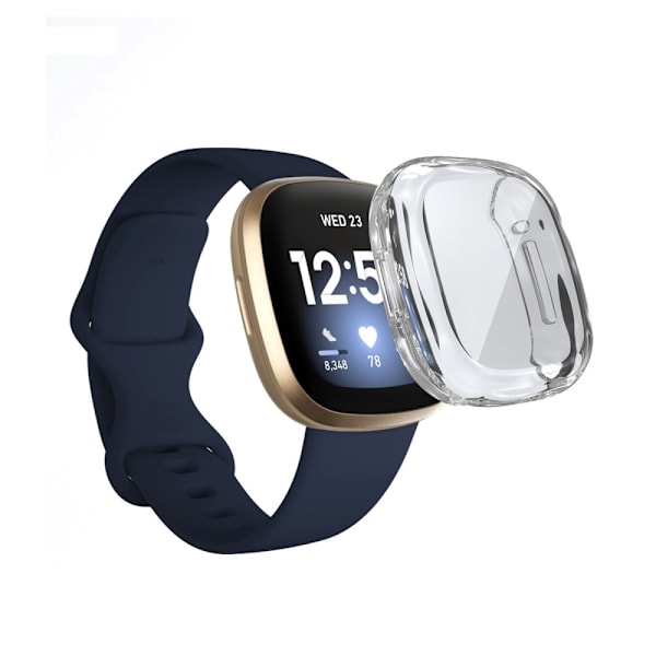 HAT PRINCE Fuldækkende TPU Skal Fitbit Versa 3/Sense Transparent