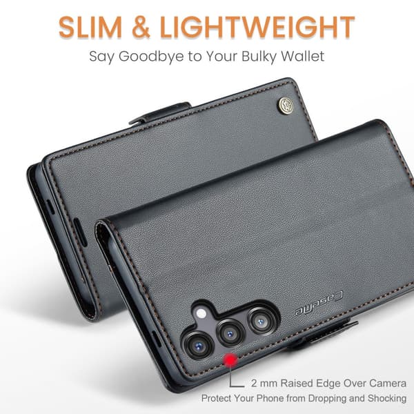 CaseMe Slim Plånboksfodral RFID-skydd Samsung Galaxy S24 FE Svar