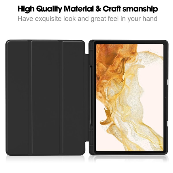 Samsung Galaxy Tab S10 Plus Fodral Tri-Fold Med Pen-hållare Svar