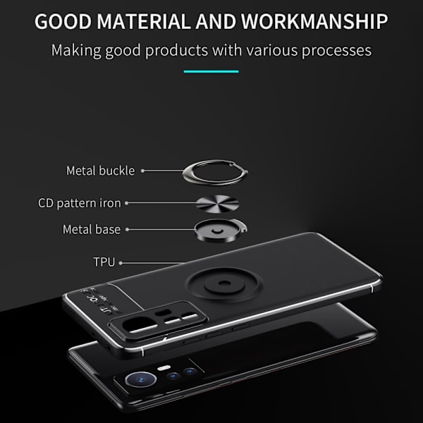 Etui med Ringholder Xiaomi 12 Sort