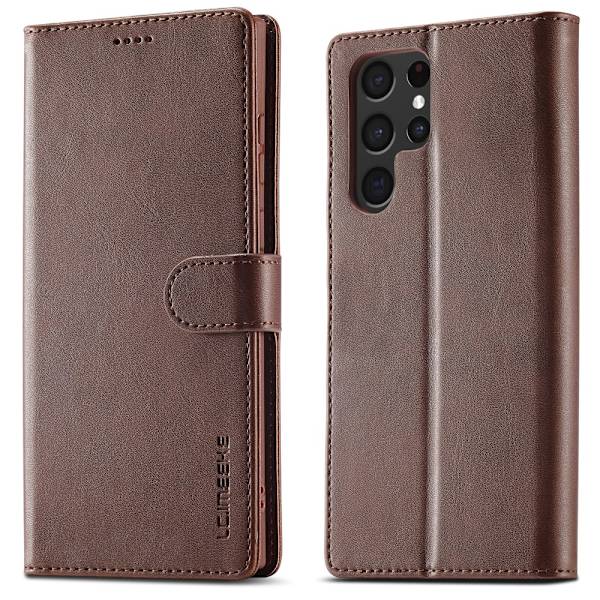 LC.IMEEKE Plånboksfodral Samsung Galaxy S24 Ultra Brun