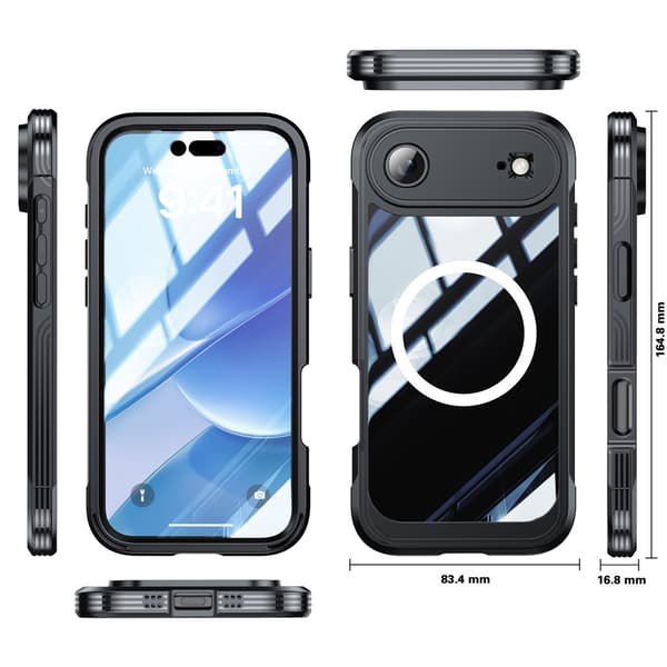 Ultra Full Protection MagSafe -kotelo iPhone Air, musta