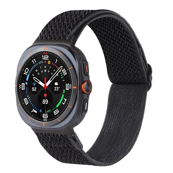 Vævet Nylonarmbånd Samsung Galaxy Watch Ultra 47mm Sort