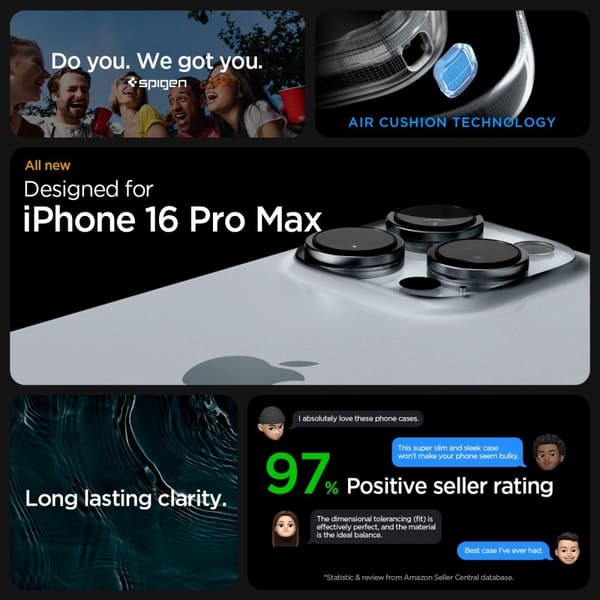 Spigen iPhone 16 Pro Max Case Ultra Hybrid Crystal Clear