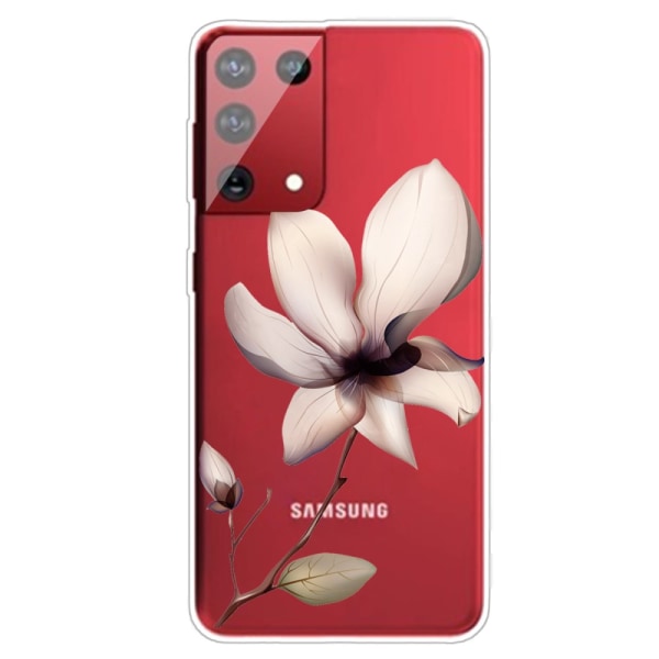Blødt TPU etui Blomster Samsung Galaxy S21 Ultra