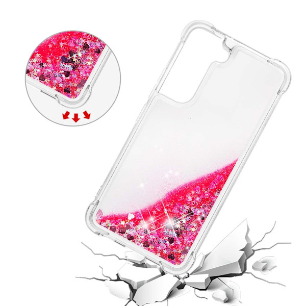 Glitter Bling TPU -kotelo Samsung Galaxy S22 Plus - Vaaleanpunainen