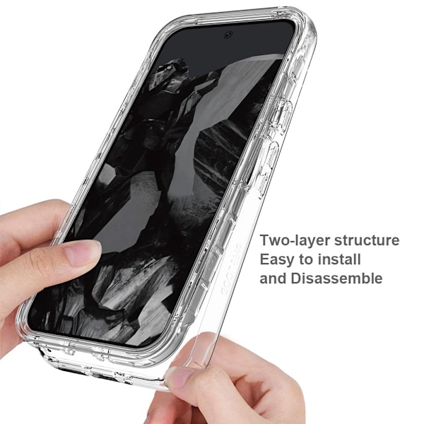 360 Full Cover Edge Case Google Pixel 9 Pro XL Transparent