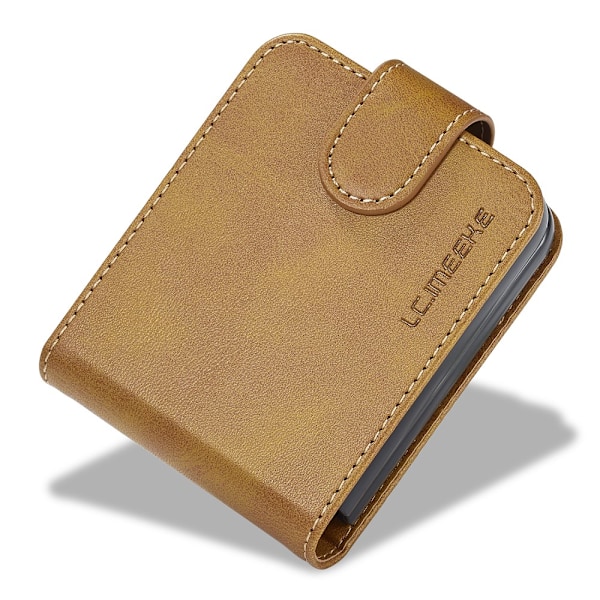 LC.IMEEKE Plånboksfodral Samsung Galaxy Z Flip 6 Cognac