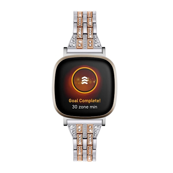 Dual Rows Bracelet Fitbit Versa 3/Sense Silver/Rose Guld