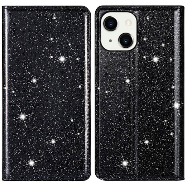 Glitter Pungetui iPhone 13 Mini Sort