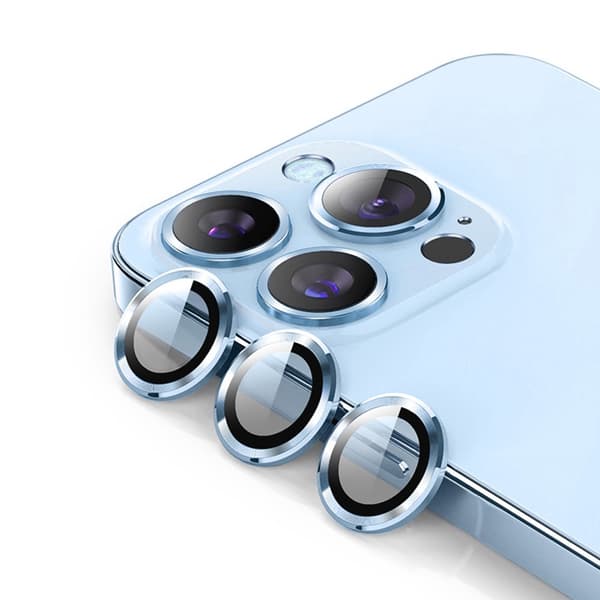 Hat Prince Linsebeskyttelse iPhone 14 Pro/14 Pro Max Hærdet Glas Blå