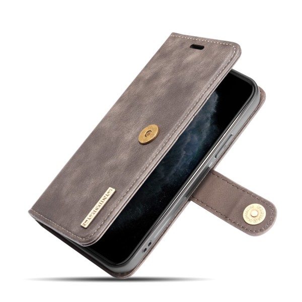 DG.MING 2-in-1 Magnet Wallet iPhone 13 Mini Brown