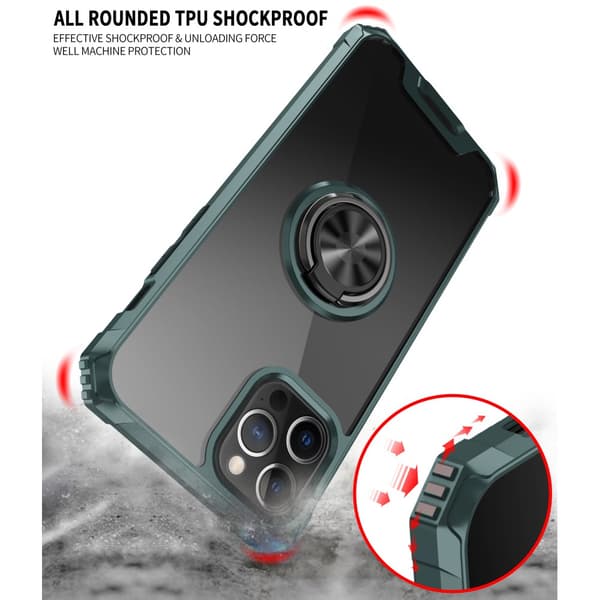 Hybridskal med Ringholder iPhone 12 Pro Max Grøn