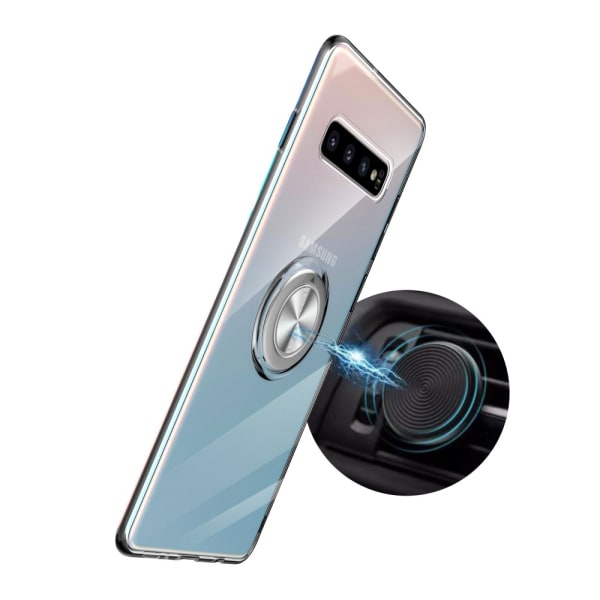 Suojakuori sormustelineellä Samsung Galaxy S10 läpinäkyvä