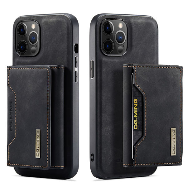 2 in 1 magneettinen korttipaikkakotelo Iphone 12/12 Pro Musta