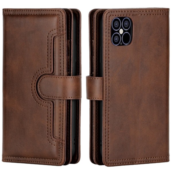 Plånboksfodral Läder Multi-Slot iPhone 12 Pro Max Brun