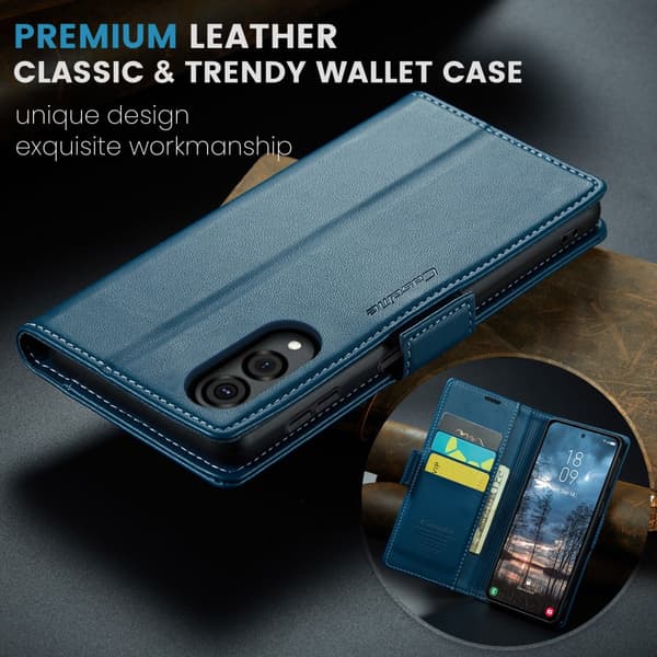 CaseMe Slim Plånboksfodral RFID-skydd Samsung Galaxy S25 Edge Bl