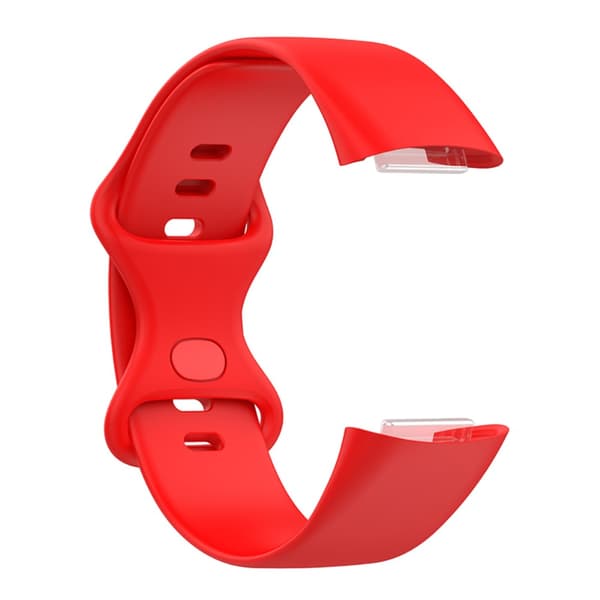 Fitbit Charge 6:n punainen silikoniranneke (L)