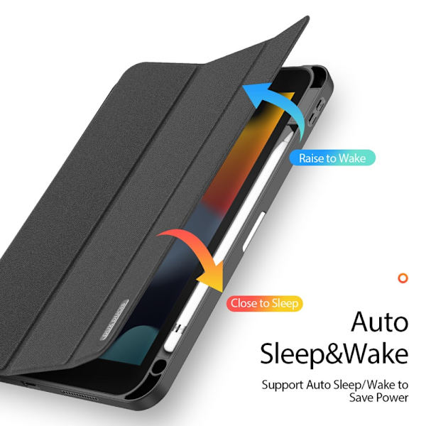Dux Ducis Domo Tri-fold Case iPad 10.9 2022 (10. sukupolvi) Musta