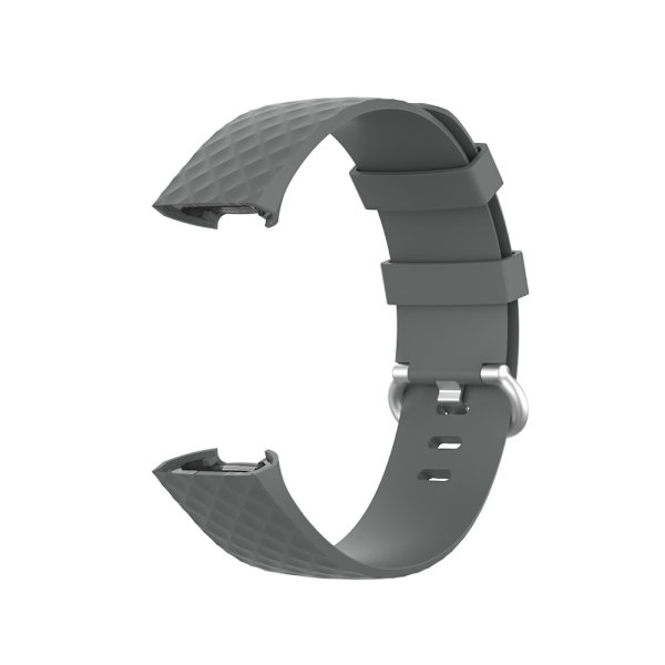 Silikonearmbånd til Fitbit Charge 3/4 Grå